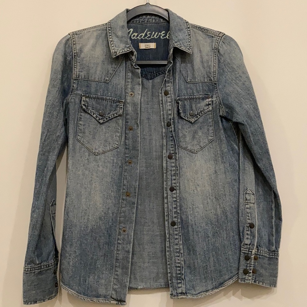 MADEWELL denim shirt, sz XS